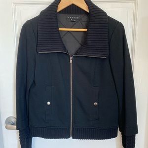 Short Theory Jacket with knit Sleeves